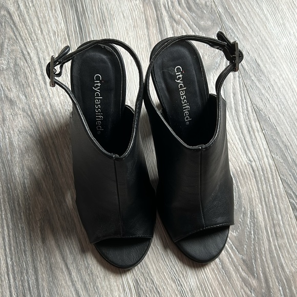 CityClassified Womens Peep Toe Ankle Booties Black - Picture 9 of 10